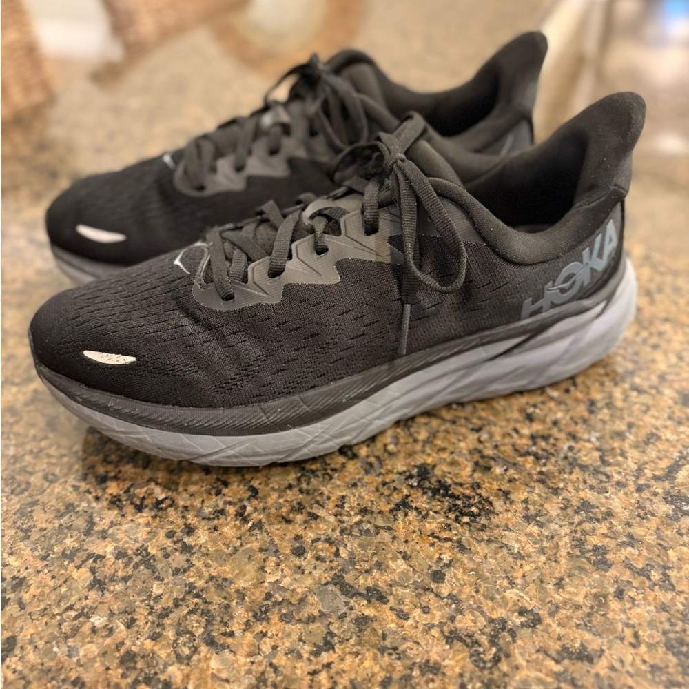Hoka Black and Gray Athletic Shoes Men’s 8 D